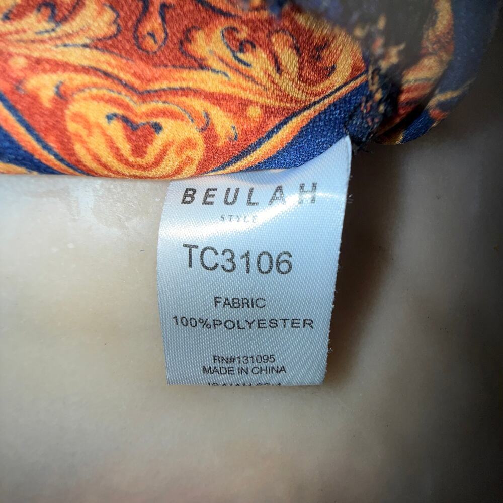 VINTAGE Beulah Style Leopard Shirt dress with pockets size L - Picture 6 of 13